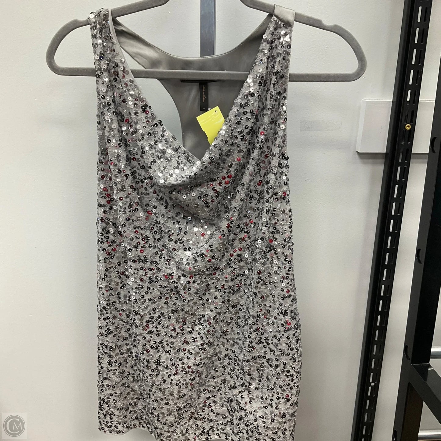 Top Sleeveless By Bcbgmaxazria In Silver, Size: M