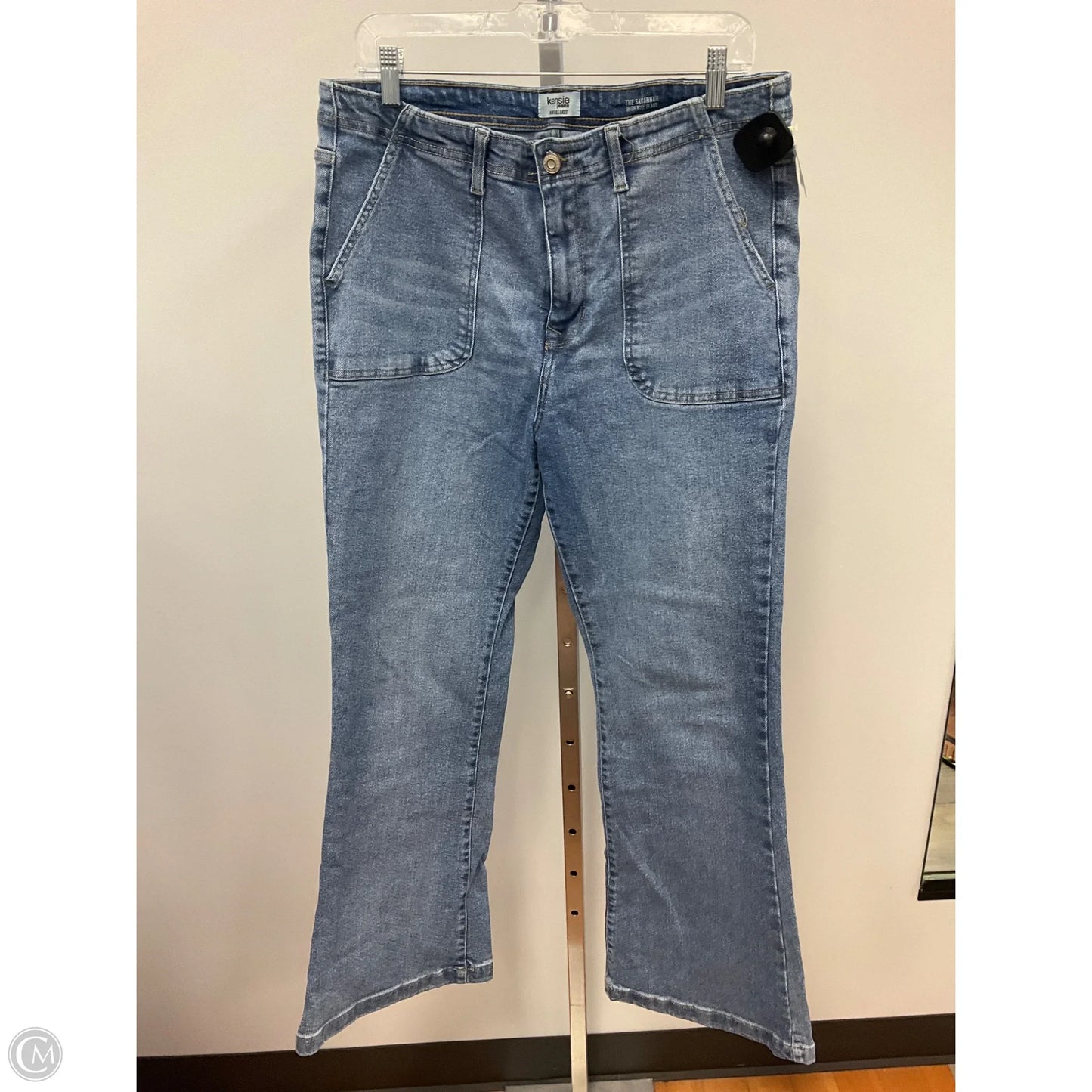 Jeans Flared By Kensie In Blue Denim, Size: 12