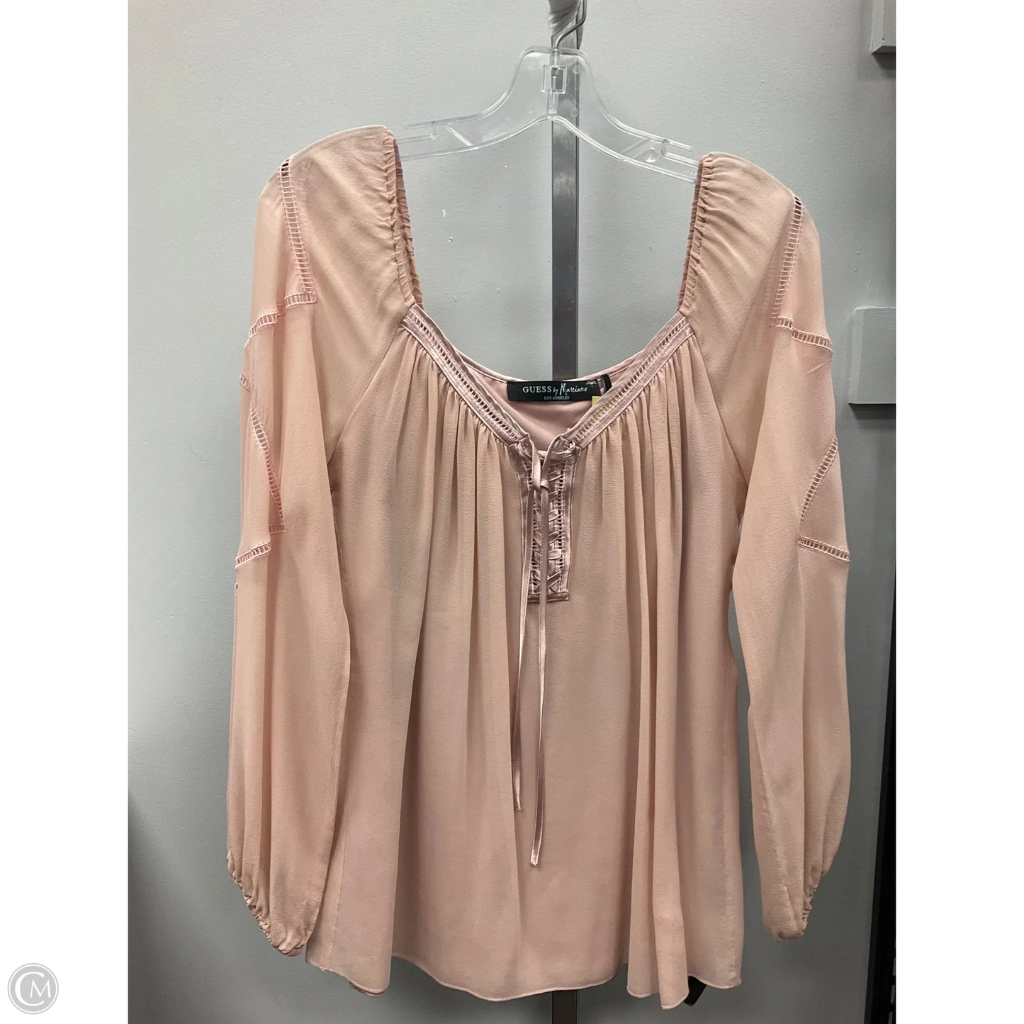 Top Long Sleeve By Guess In Mauve, Size: S