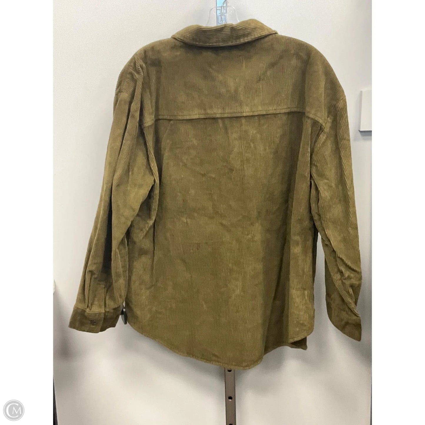 Jacket Shirt By Kensie In Green, Size: L