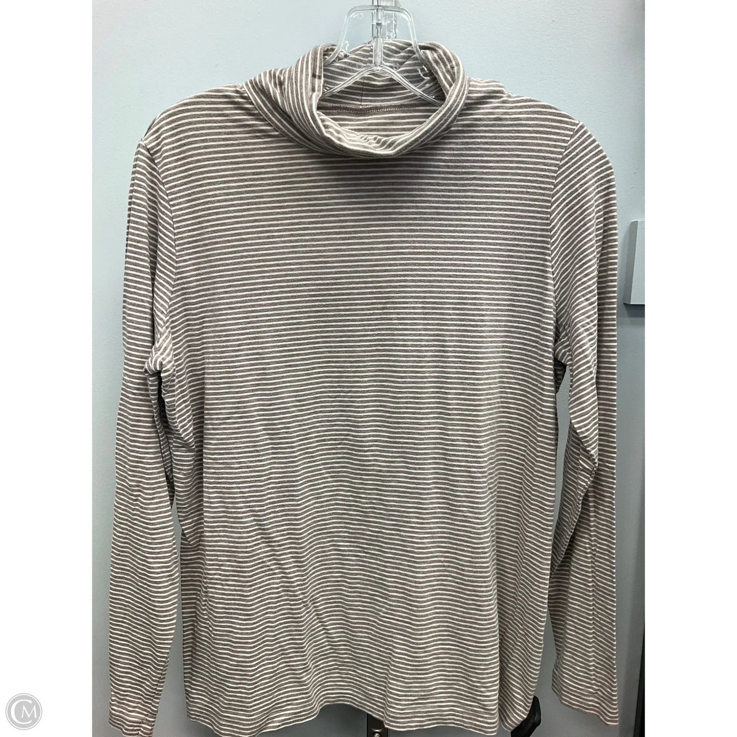 Top Long Sleeve By Lands End In Striped Pattern, Size: Lp