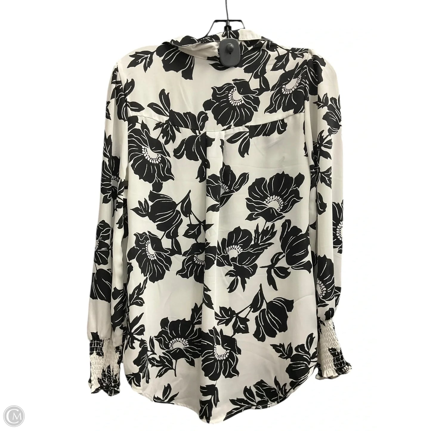 Top Long Sleeve By Ophelia Roe In Black & White, Size: M