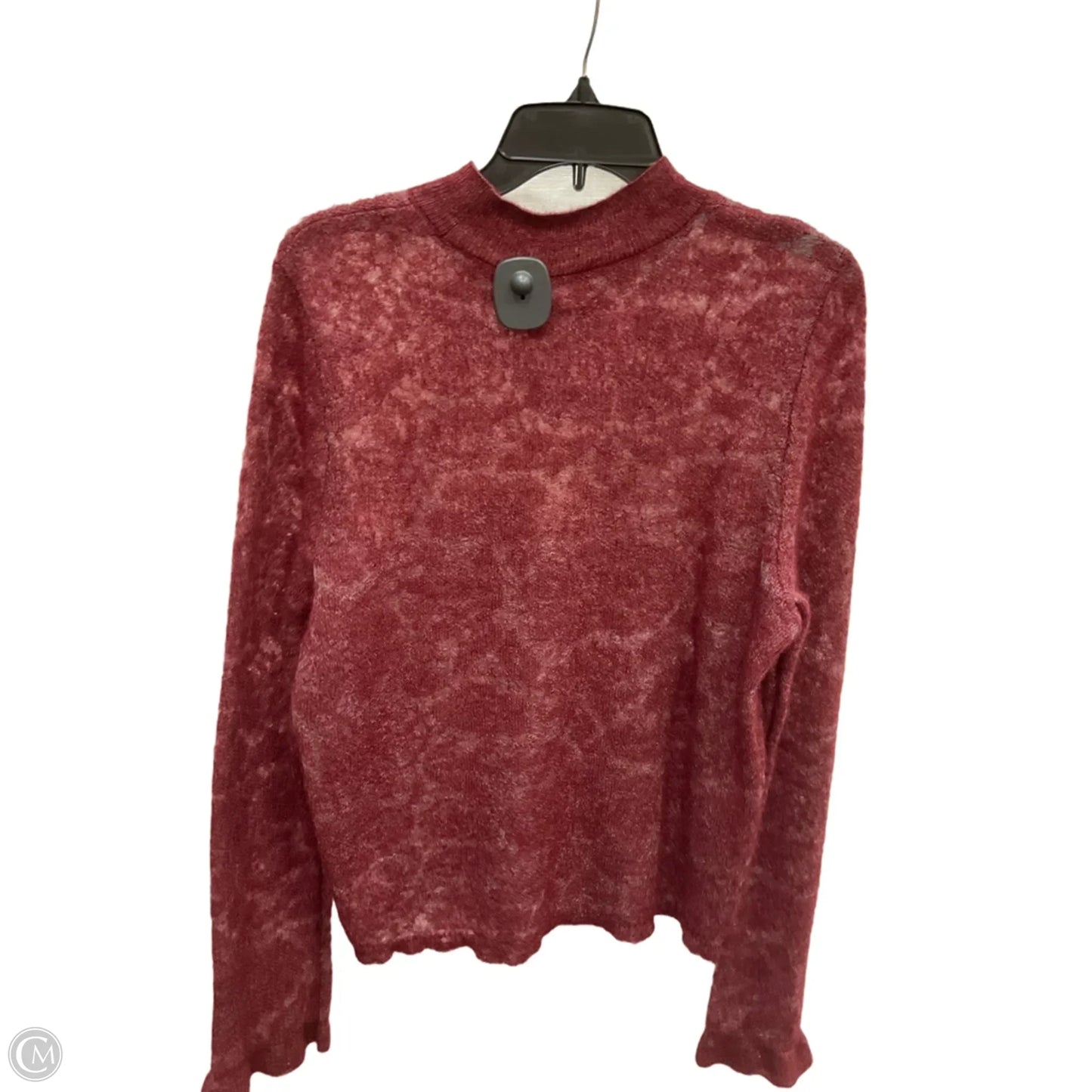 Sweater By Anthropologie In Maroon, Size: L