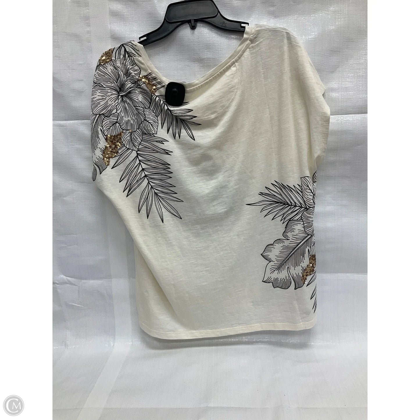 Top Short Sleeve By Tommy Bahama In Cream, Size: L