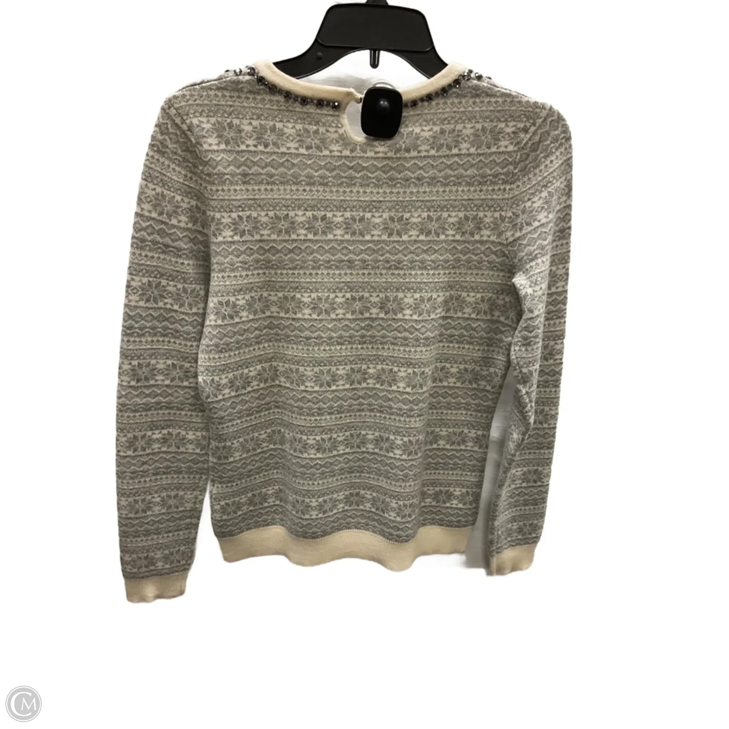 Sweater By Vineyard Vines In Cream & Grey, Size: S