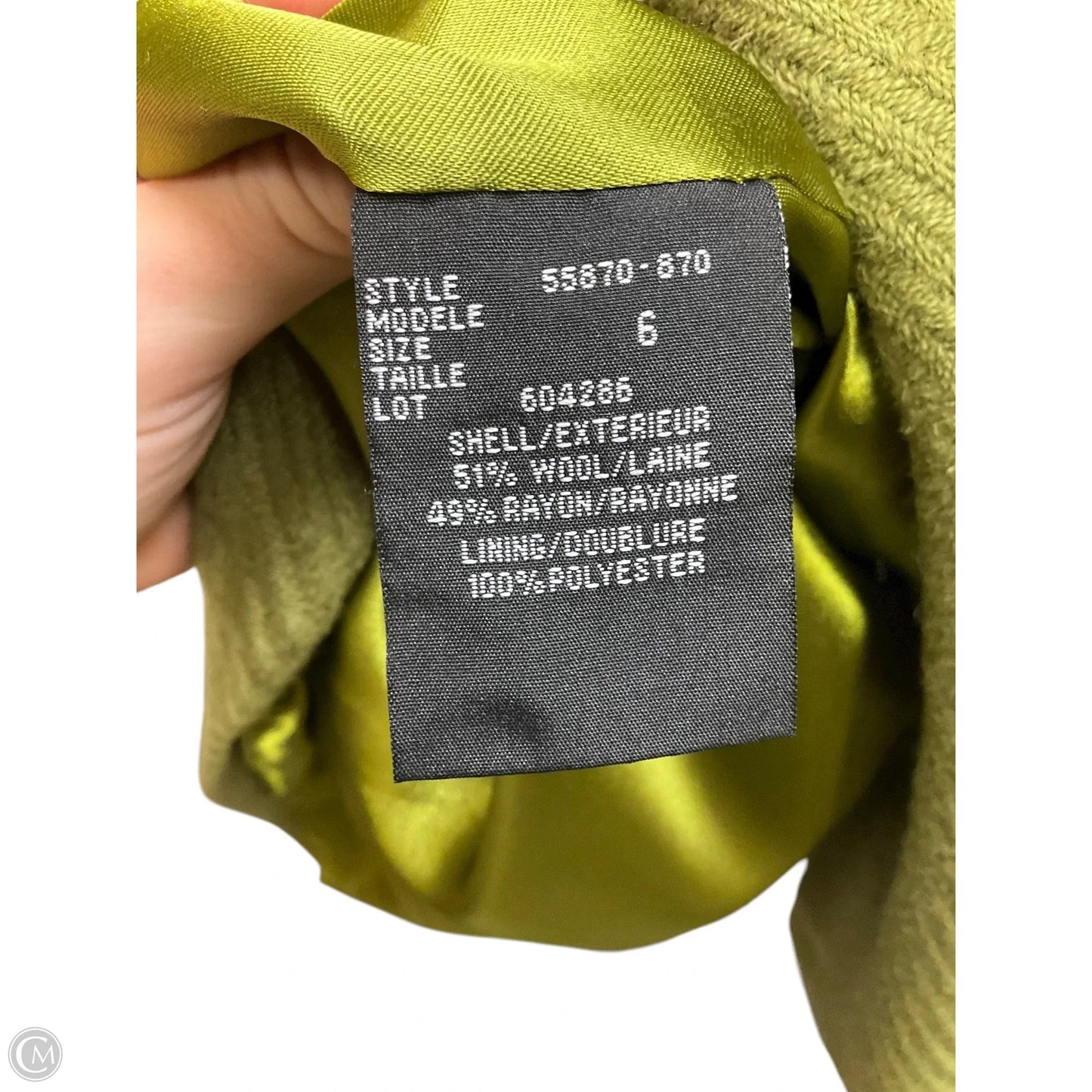 Coat Peacoat By Tribal In Green, Size: S