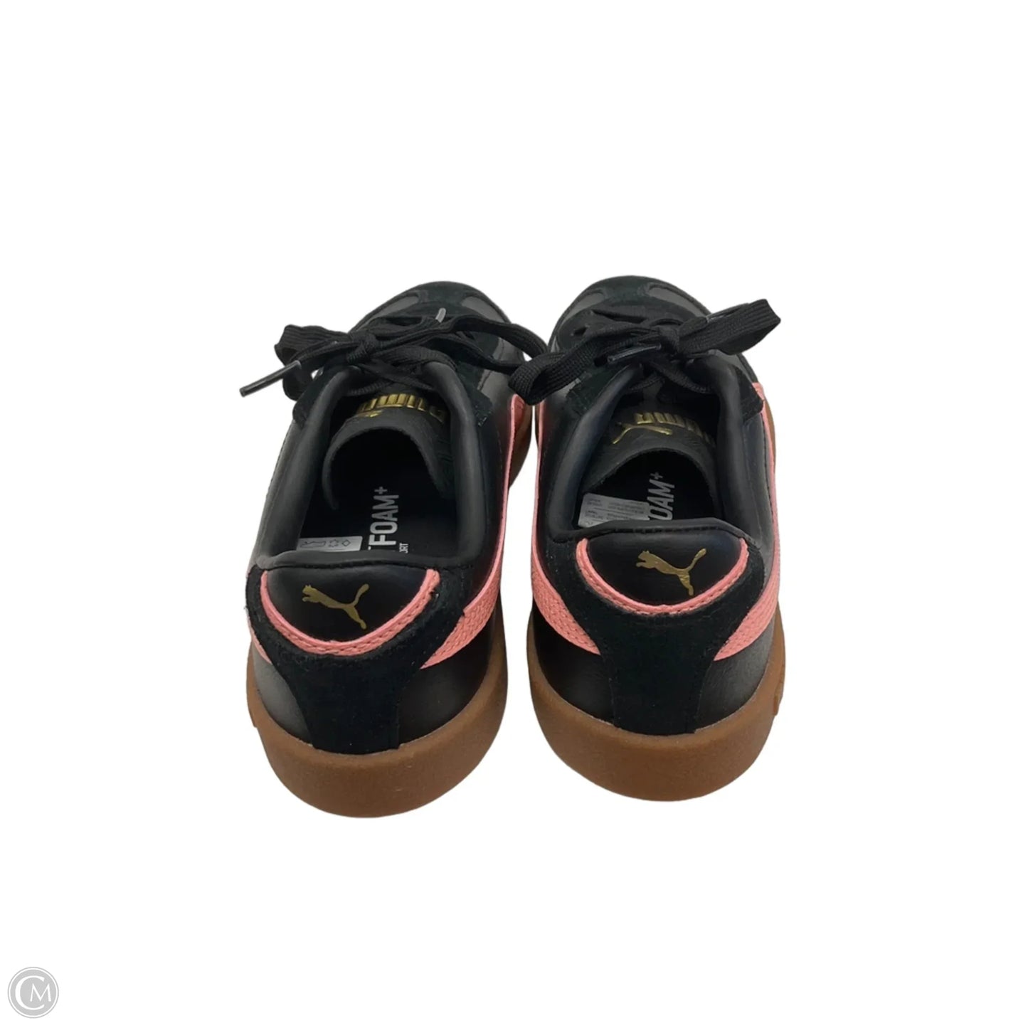 Shoes Sneakers By Puma In Black & Pink, Size: 7