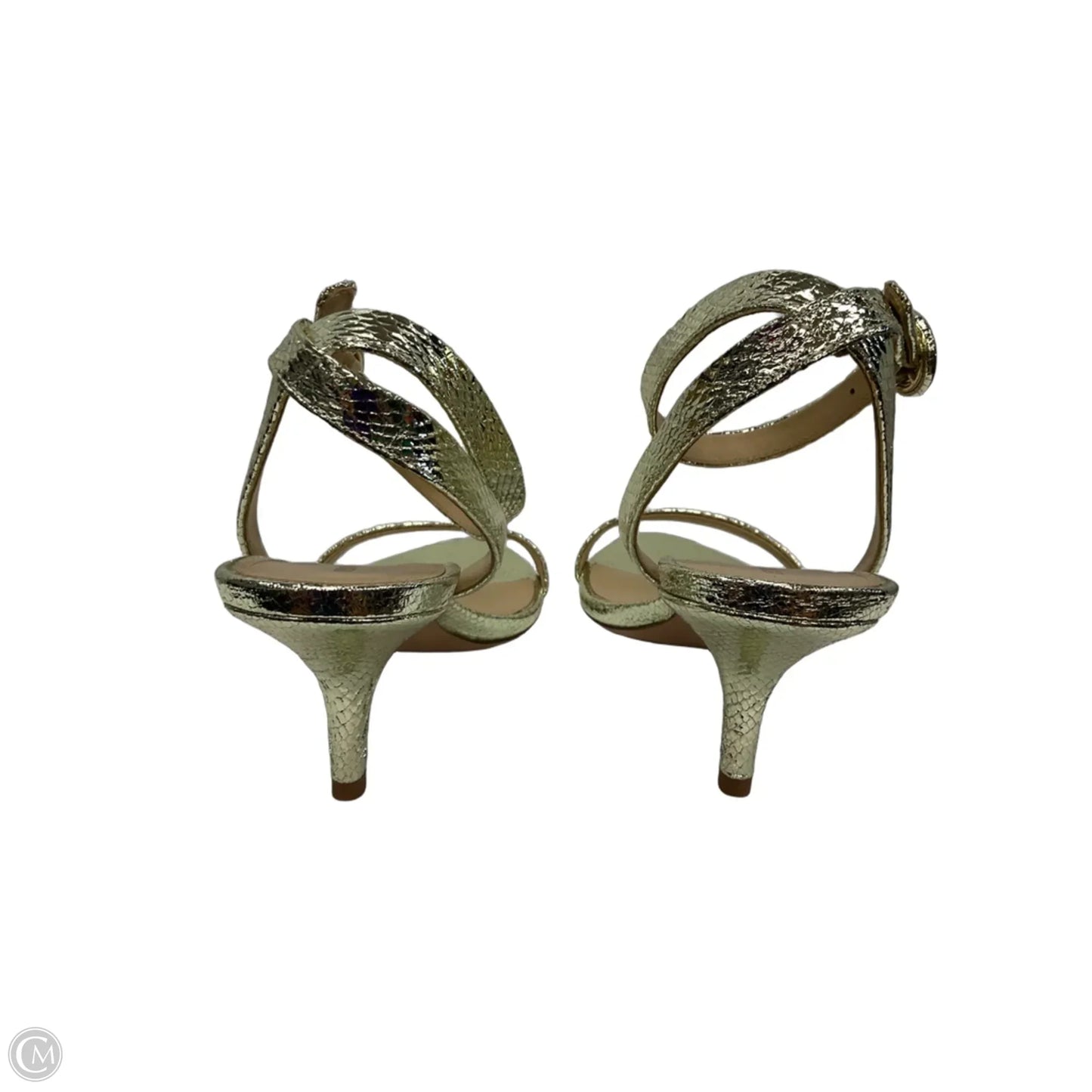 Shoes Heels Kitten By Veronica Beard In Gold, Size: 7.5