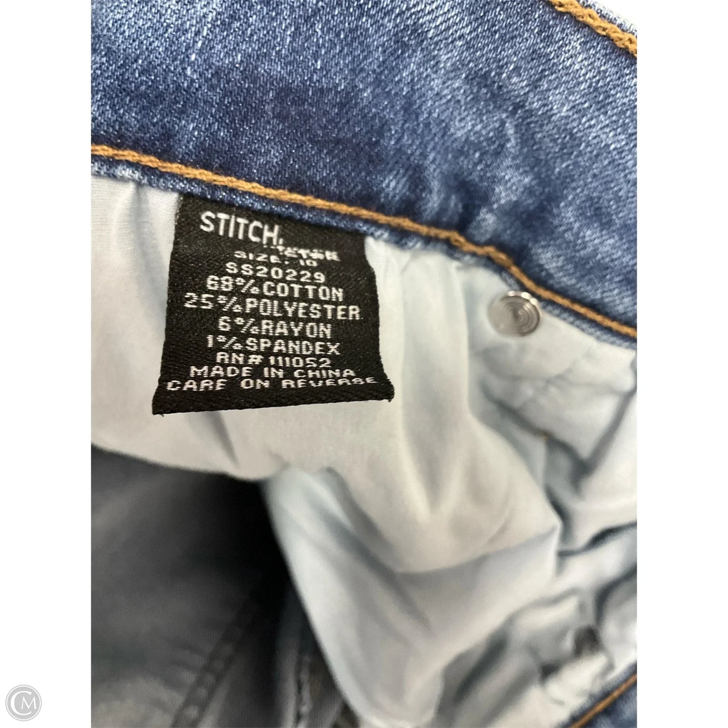 Jeans Straight By Stitch Star In Blue Denim, Size: 10