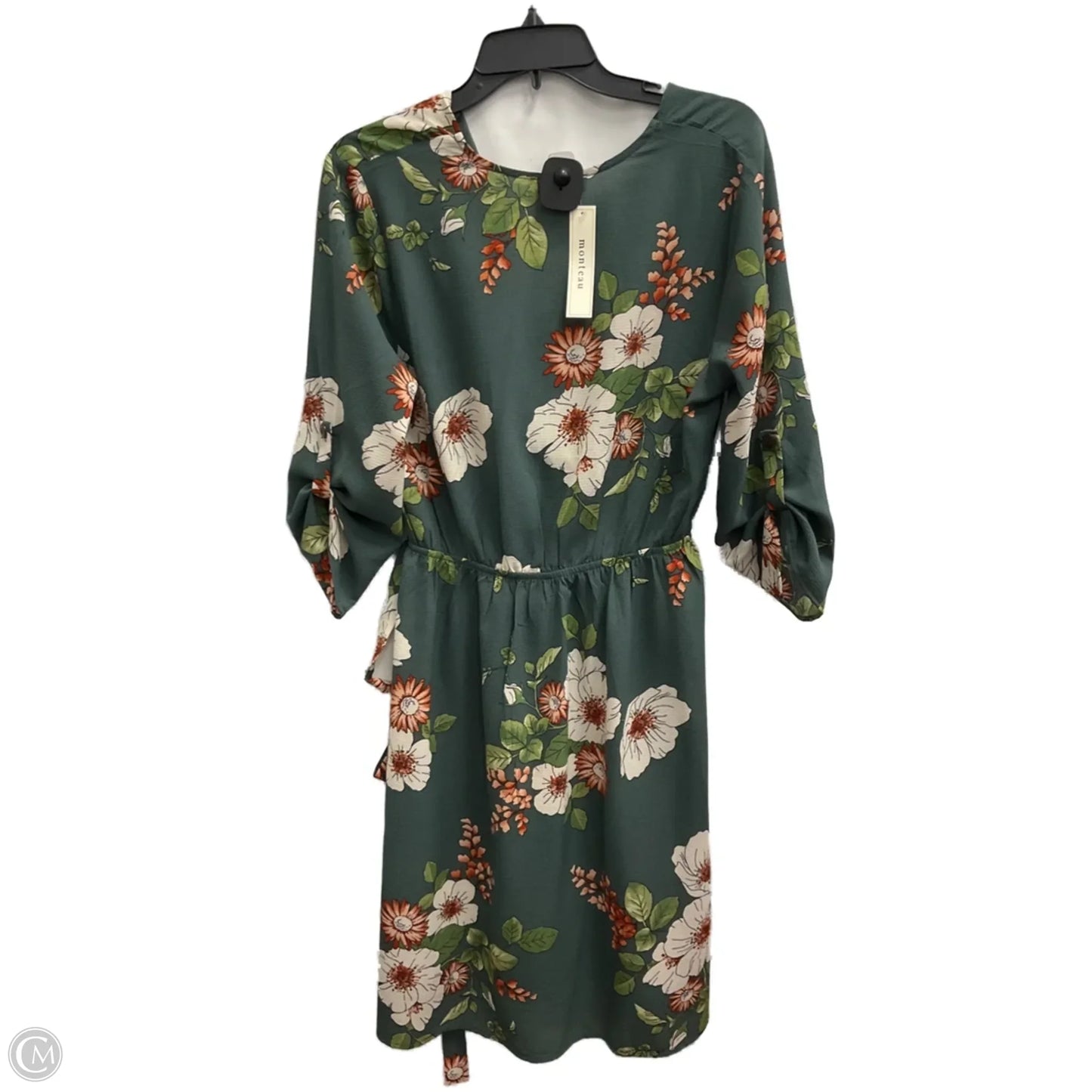 Dress Casual Short By Monteau In Floral Print, Size: Xl