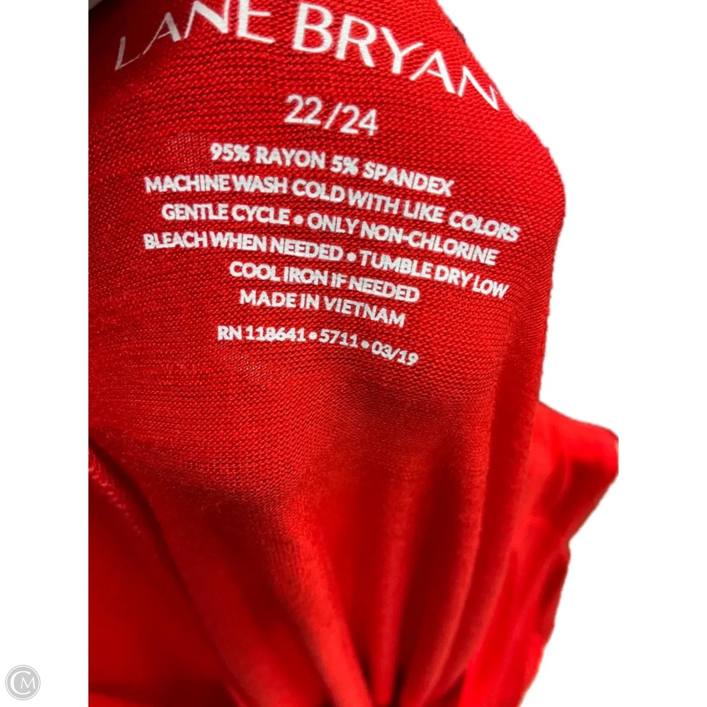 Top Short Sleeve By Lane Bryant In Red, Size: 2x