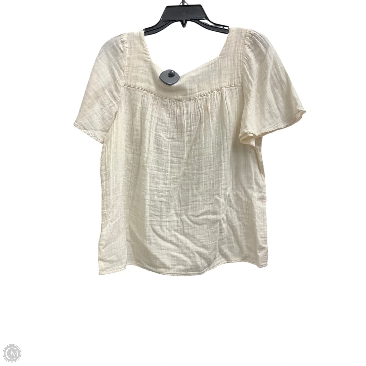 Top Short Sleeve By Madewell In White, Size: M