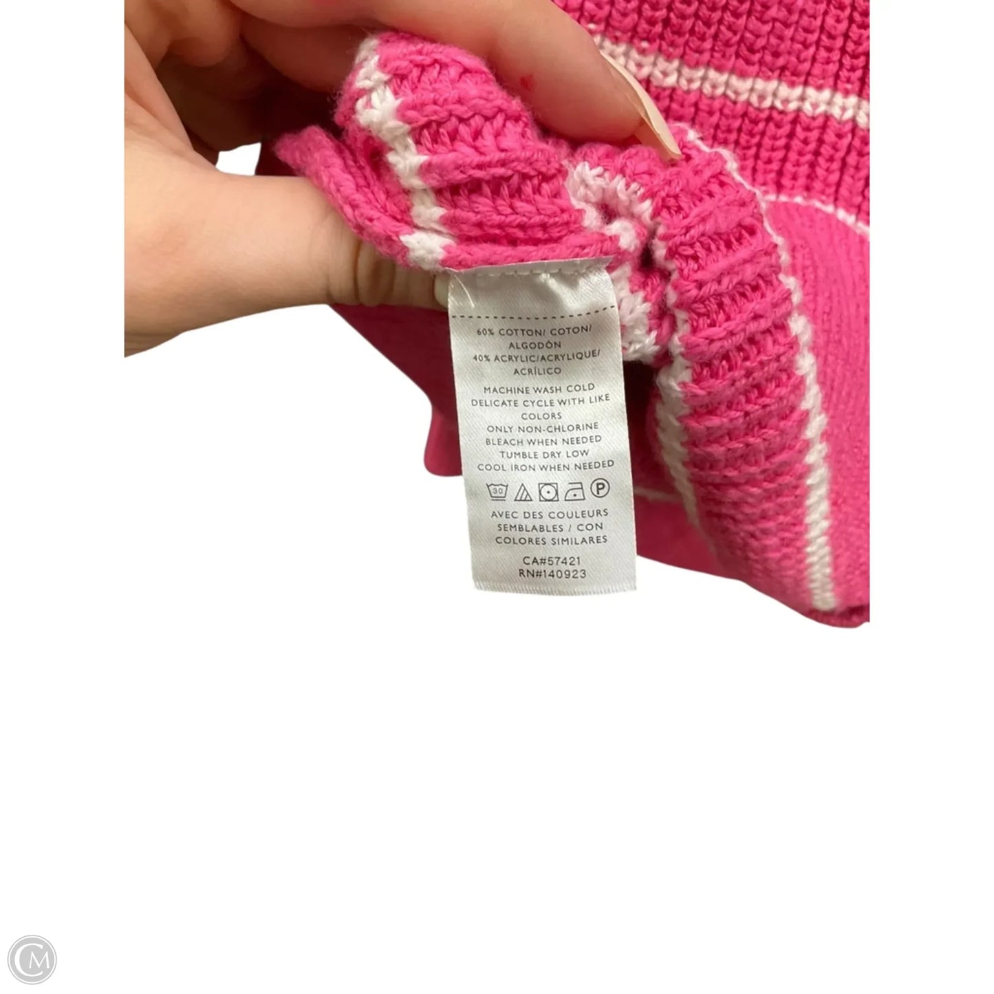 Cardigan By Loft In Striped Pattern, Size: S