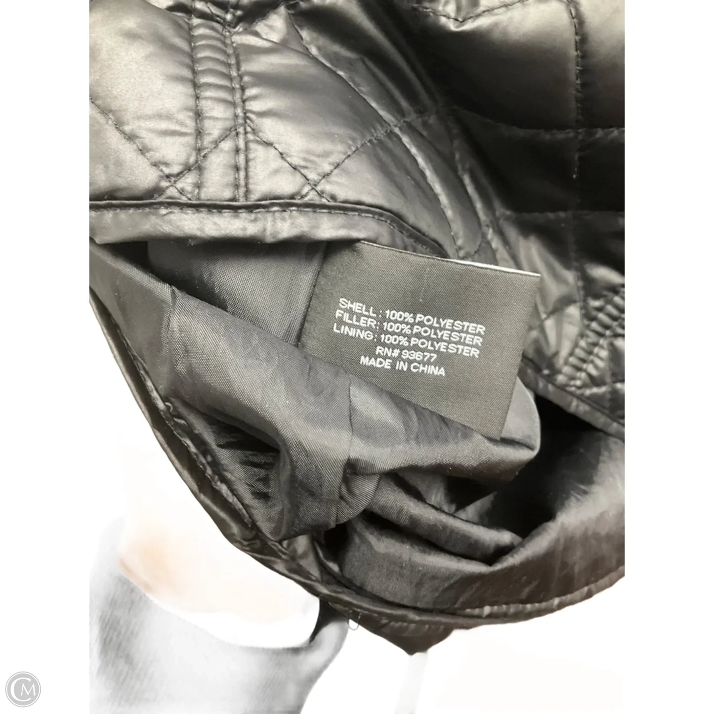 Coat Puffer & Quilted By Liz Claiborne In Black, Size: M