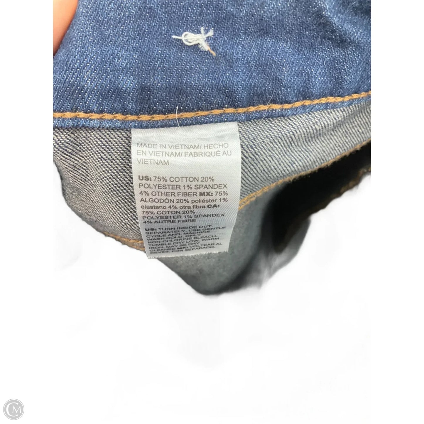 Jeans Straight By Chicos In Blue Denim, Size: 14