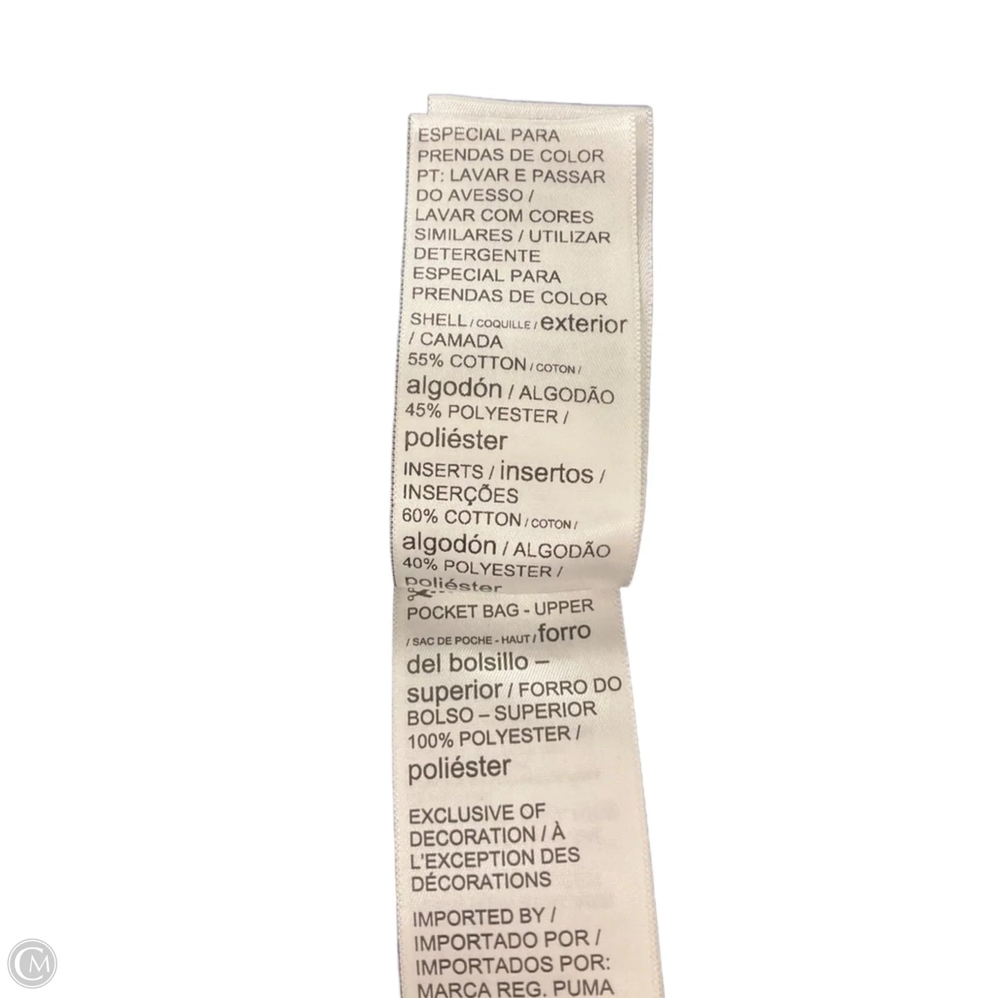 Athletic Top Long Sleeve Collar By Puma In Navy, Size: L