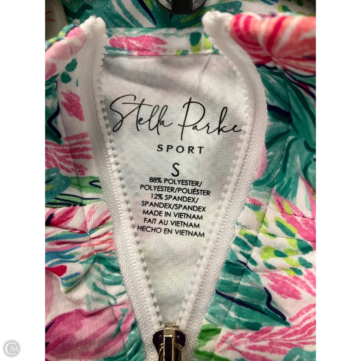 Athletic Tank Top By Stella Parker In Tropical Print, Size: S