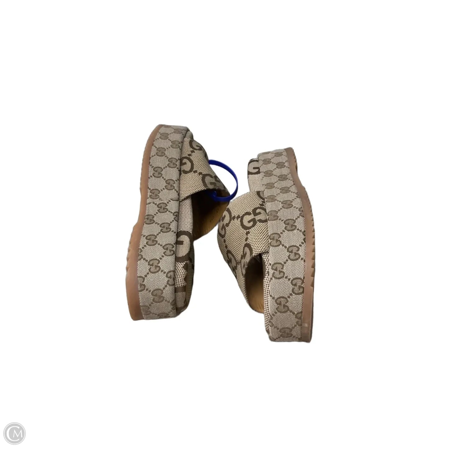 Shoes Luxury Designer By Gucci In Brown, Size: 8