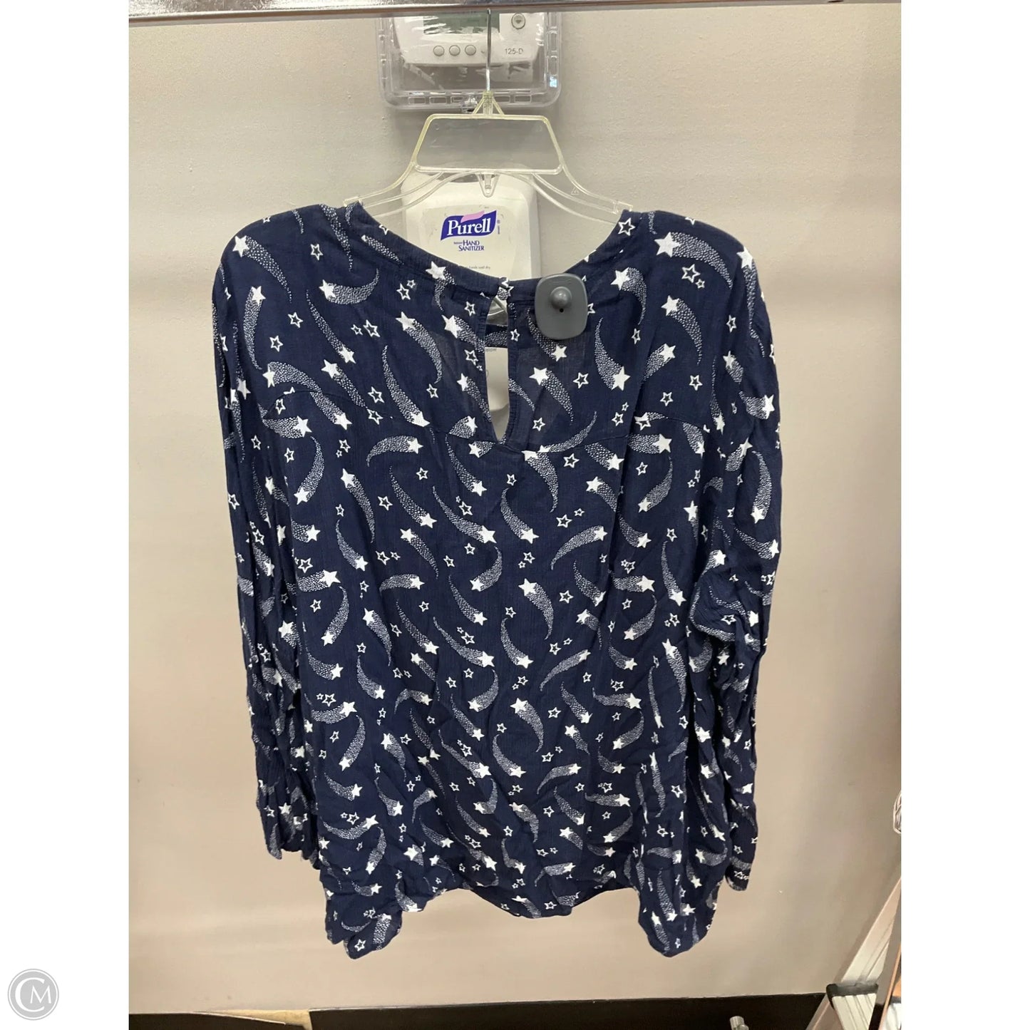 Top Long Sleeve By Lane Bryant In Navy, Size: 20