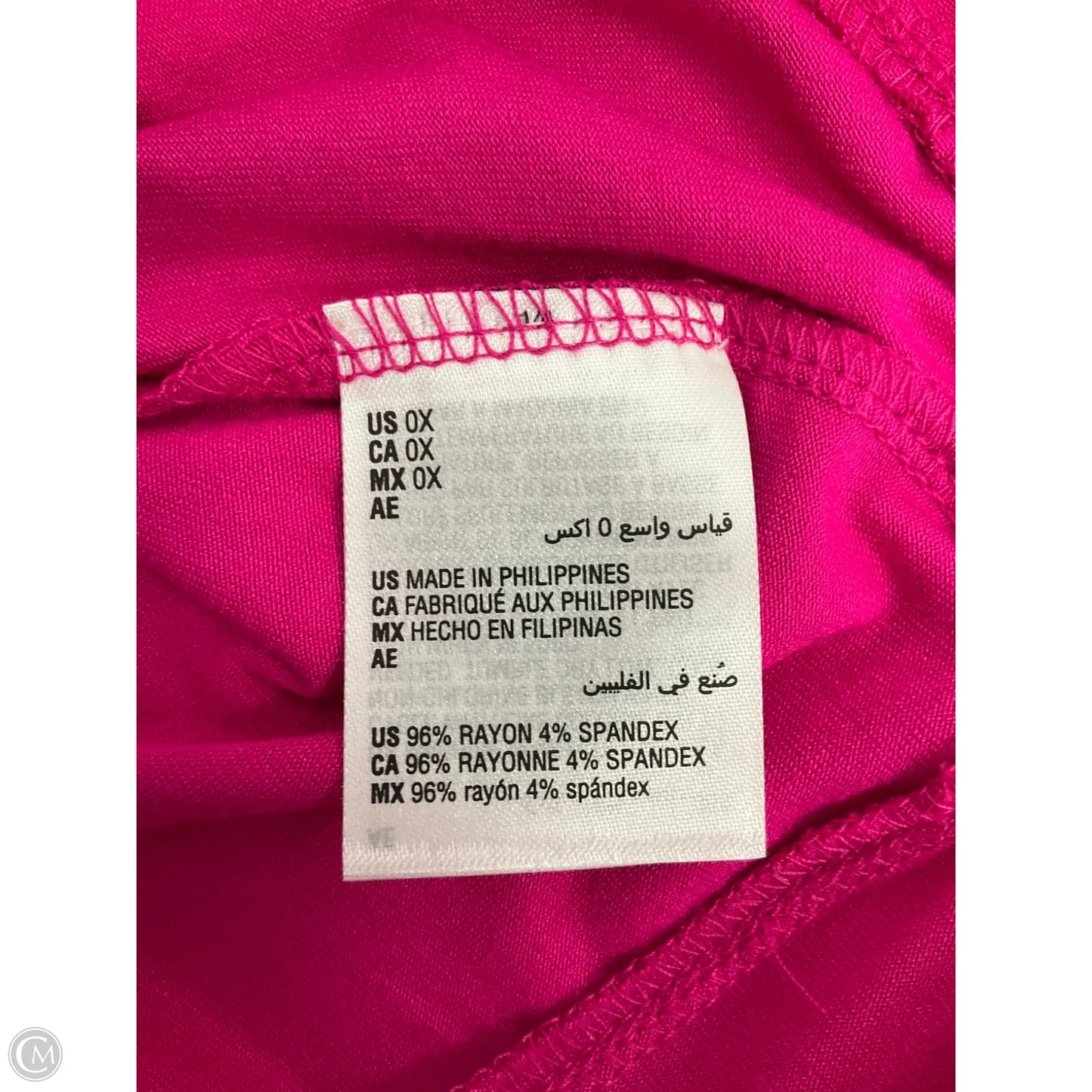 Top Long Sleeve By International Concepts In Pink, Size: 12