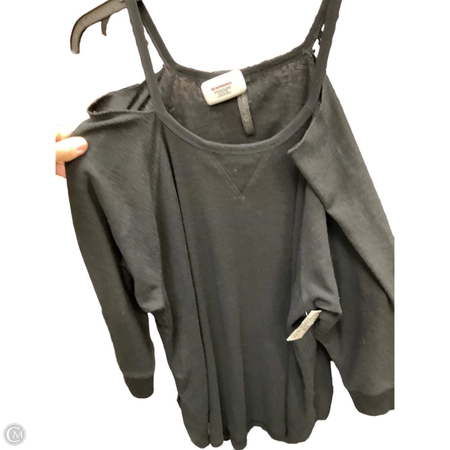 Top 3/4 Sleeve By Calvin Klein In Black, Size: 2x