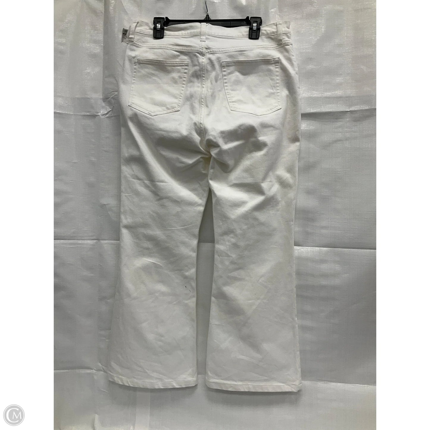 Jeans Flared By Gap In White Denim, Size: 12