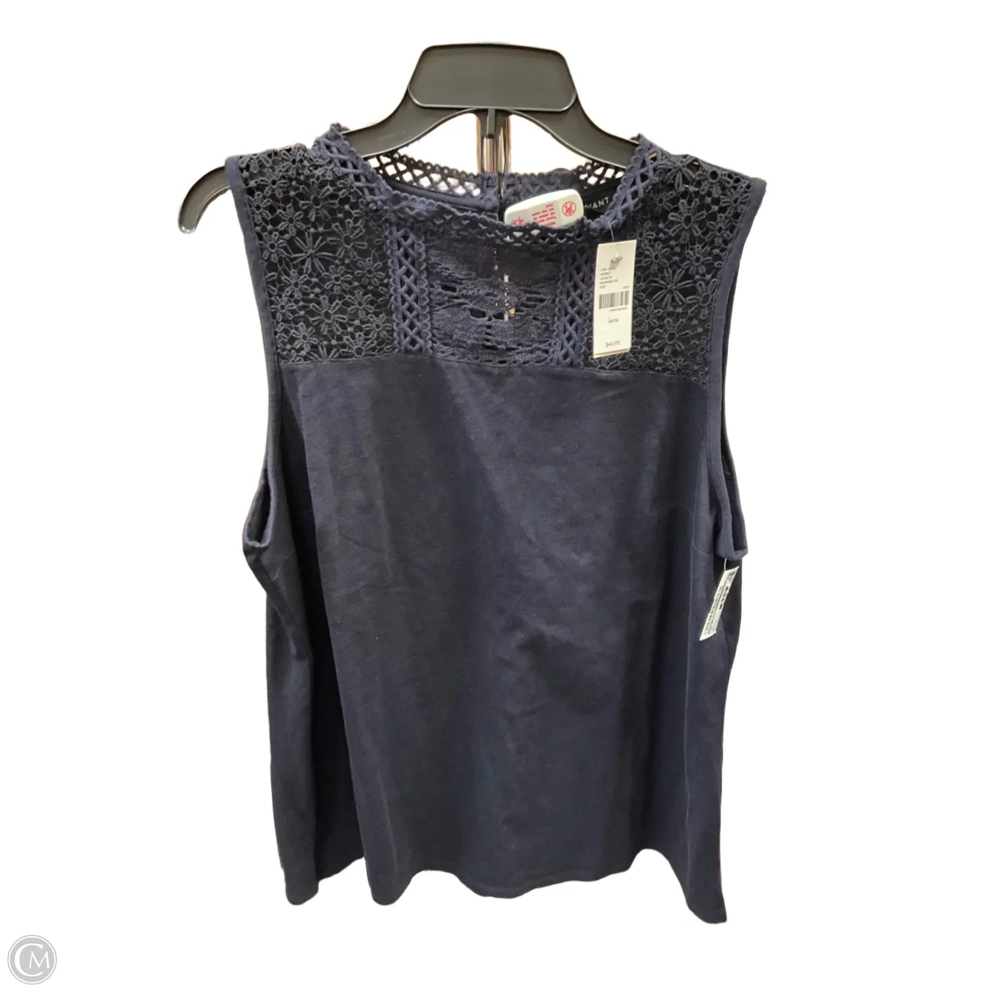 Top Sleeveless By Lane Bryant In Navy, Size: Xl