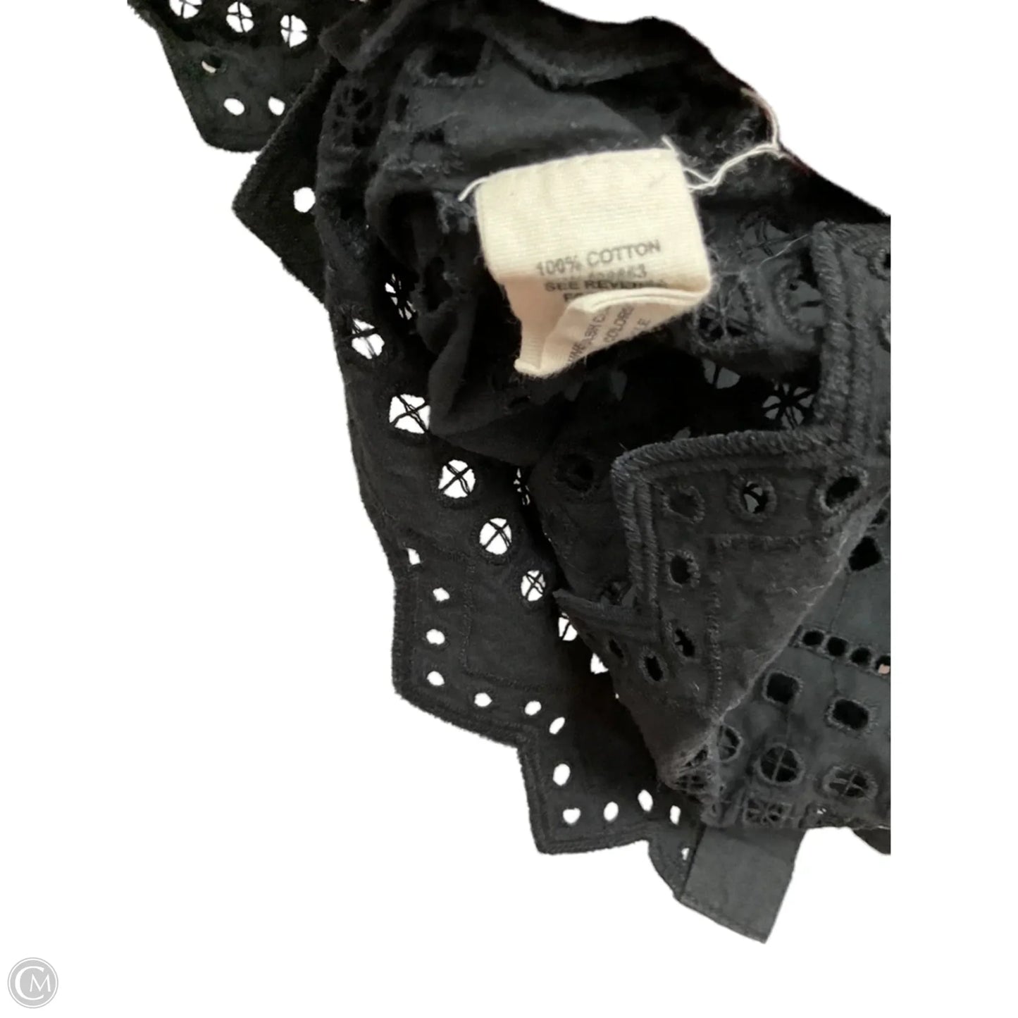 Top Short Sleeve By Nicole Miller In Black, Size: S