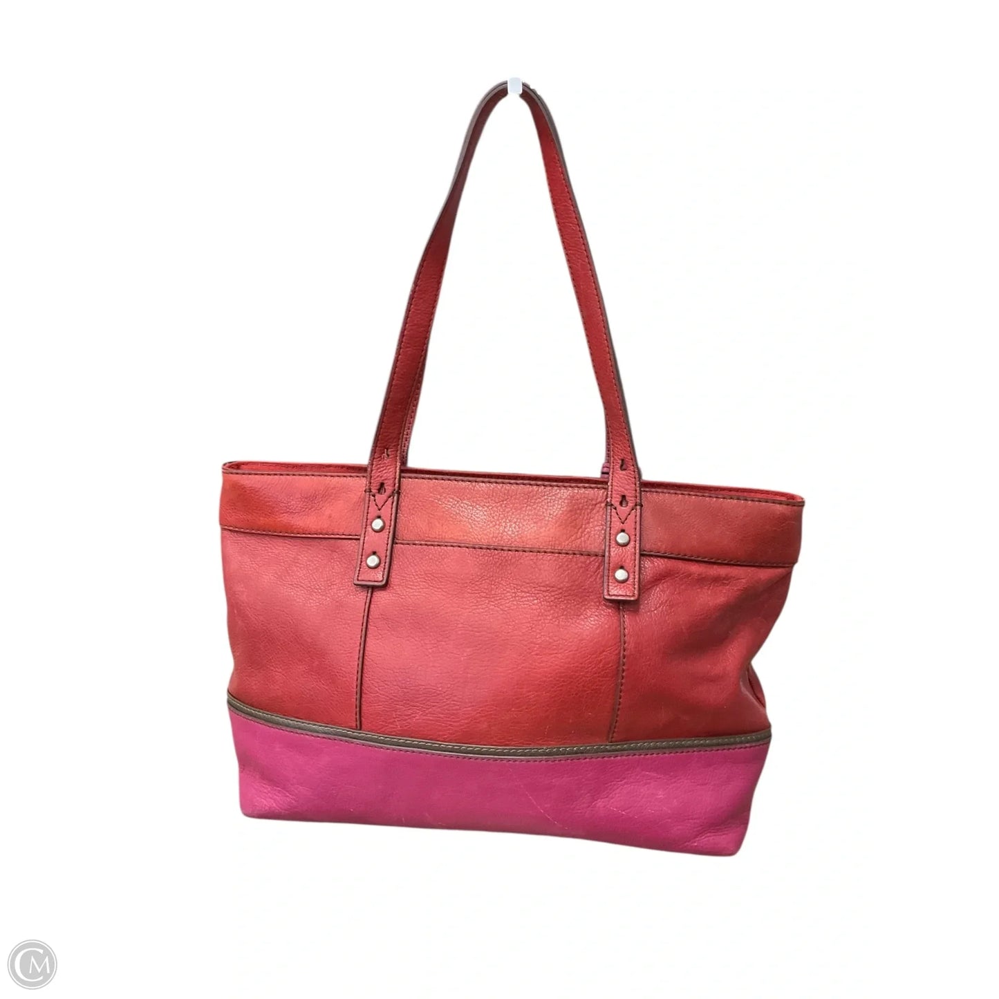 Handbag Leather By Fossil, Size: Small