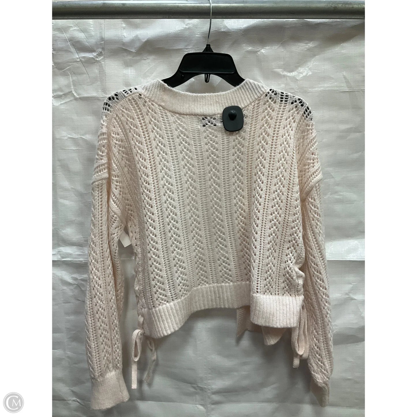 Top Long Sleeve By Cme In Pink, Size: L