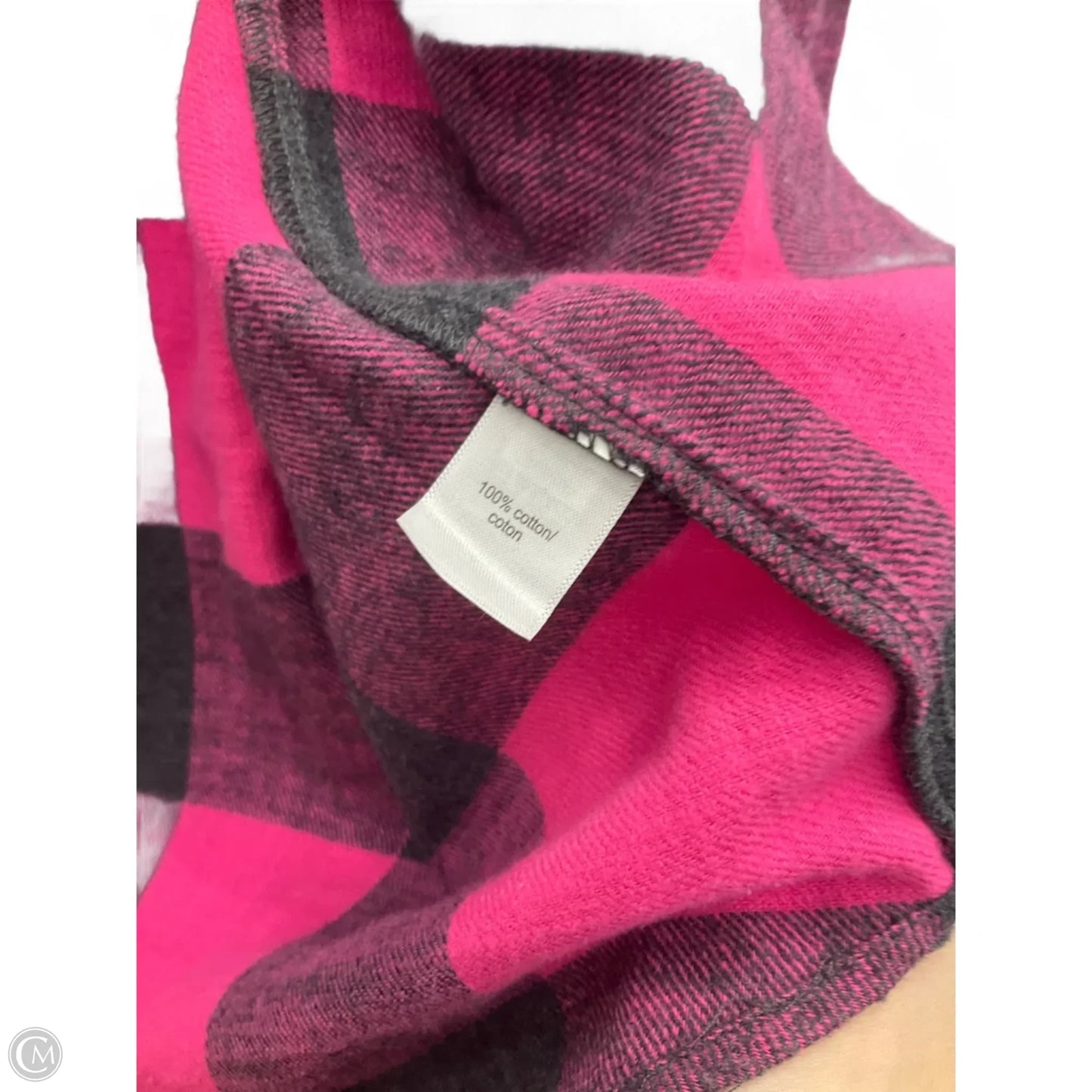 Blouse Long Sleeve By Maurices In Checkered Pattern, Size: L