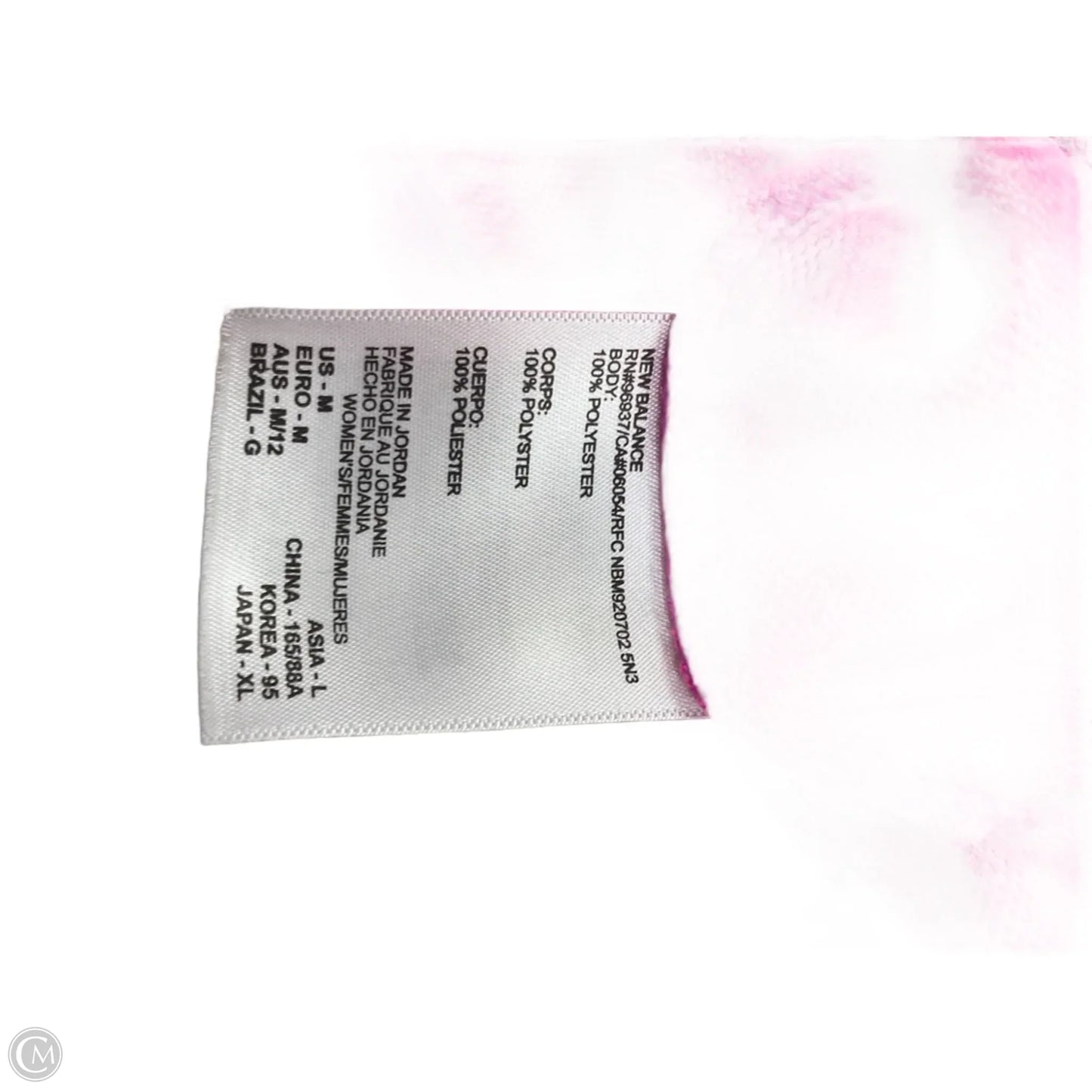 Athletic Top Long Sleeve Collar By New Balance In Pink, Size: M