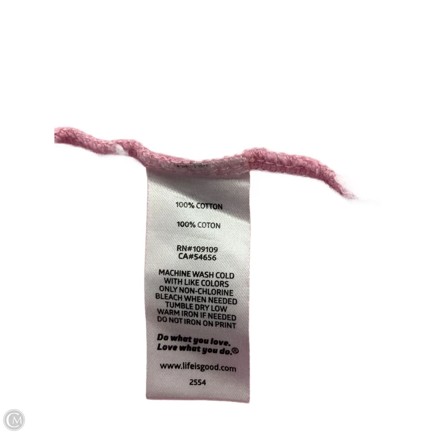 Top Short Sleeve Basic By Life Is Good In Pink, Size: L