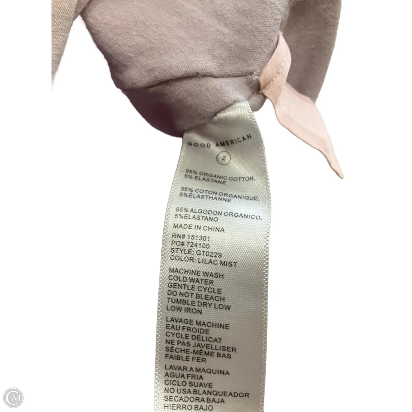 Top Long Sleeve Basic By Good American In Purple, Size: Xs