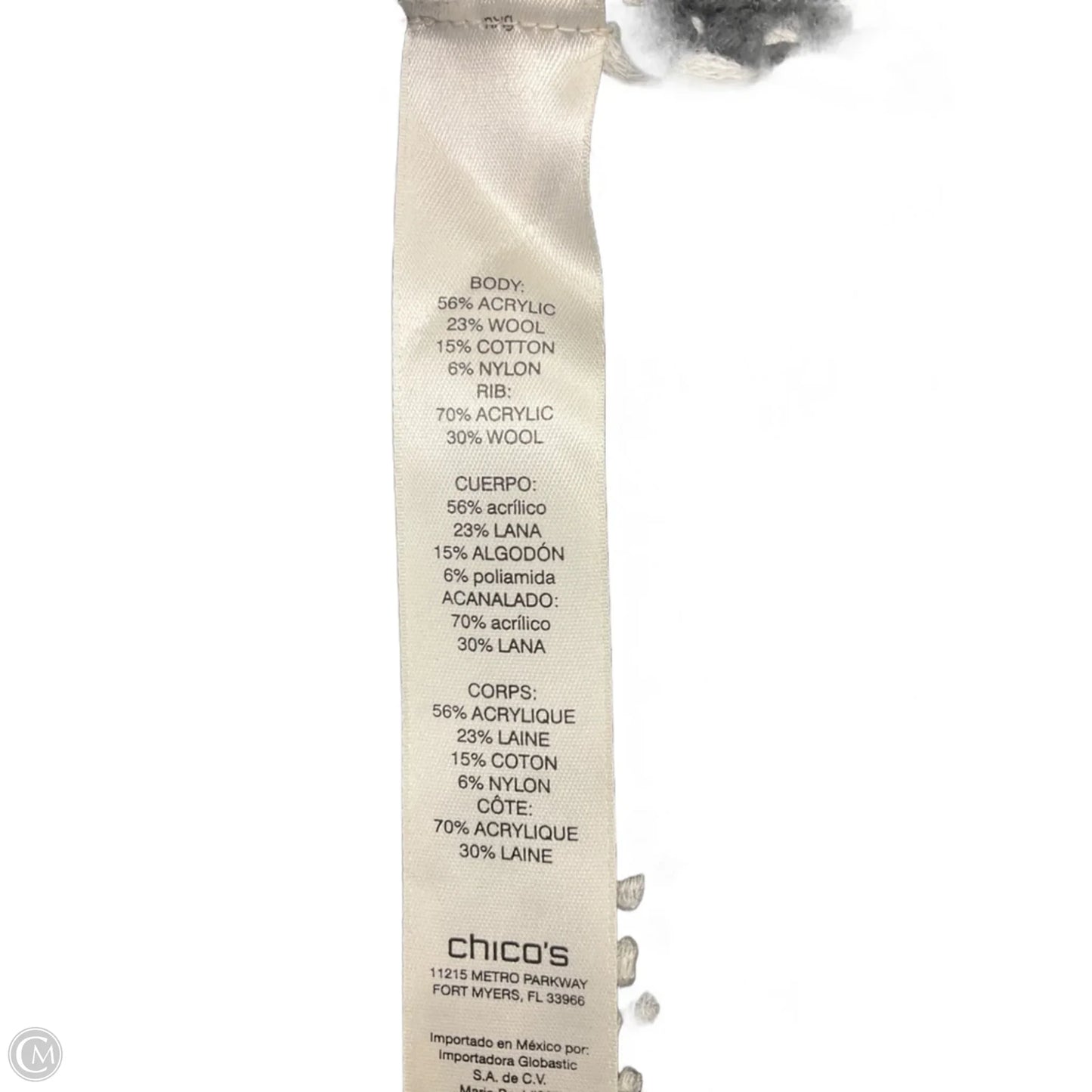 Cardigan By Chicos In Black & White, Size: 8