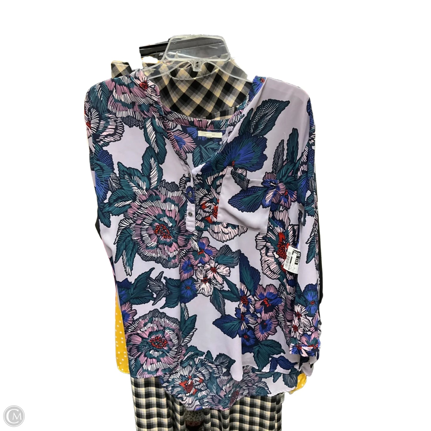 Top Long Sleeve By Maurices In Floral Print, Size: 3x