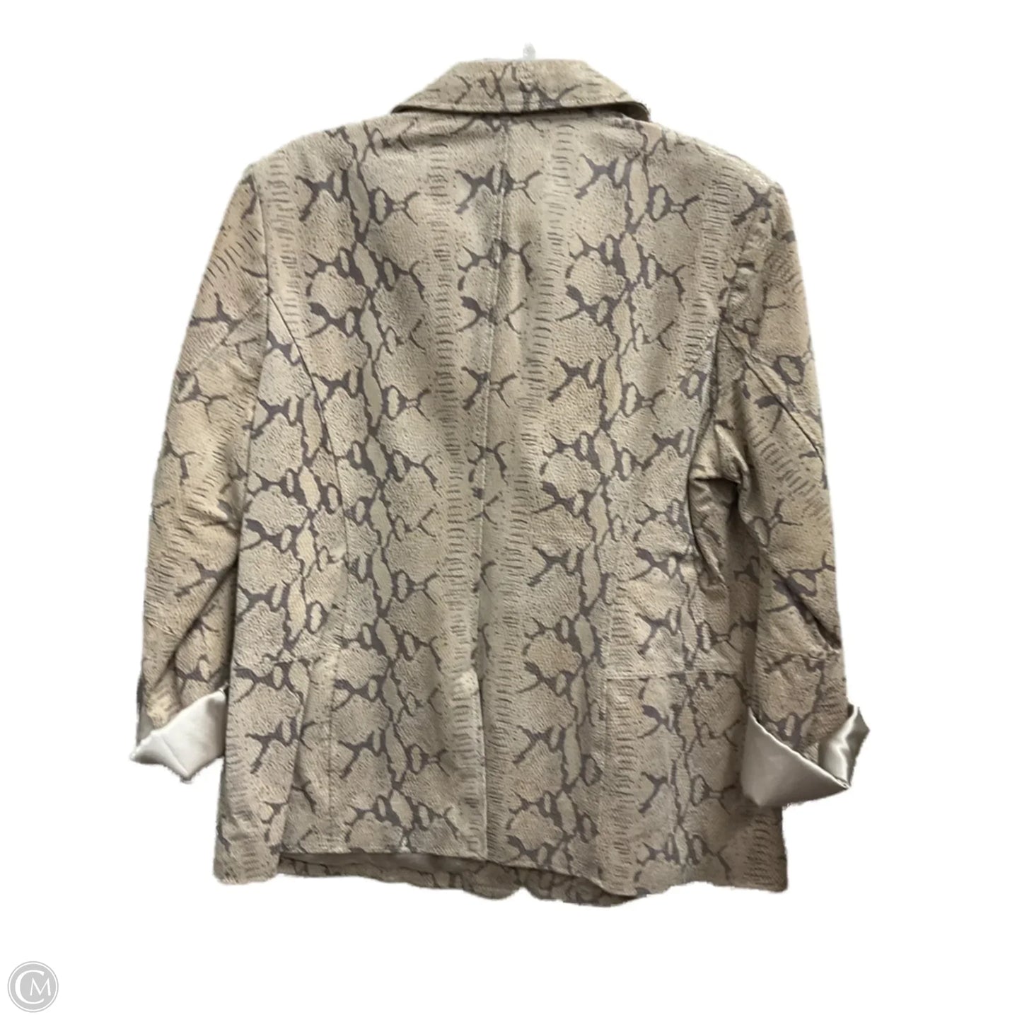 Jacket Leather By Clothes Mentor In Animal Print, Size: M