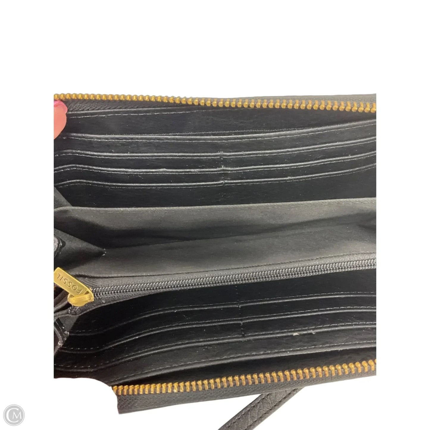Wristlet Leather By Fossil, Size: Medium