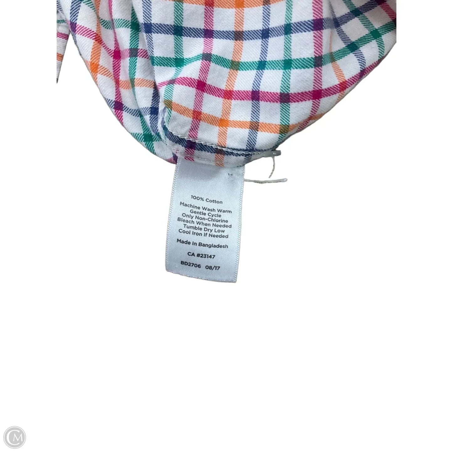 Blouse Long Sleeve By Talbots In Rainbow Print, Size: Xlp