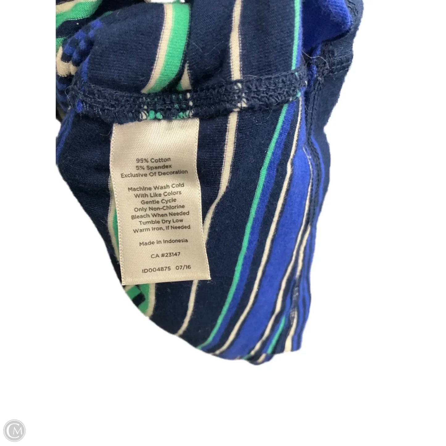 Top Long Sleeve By Talbots In Blue & Green, Size: Lp