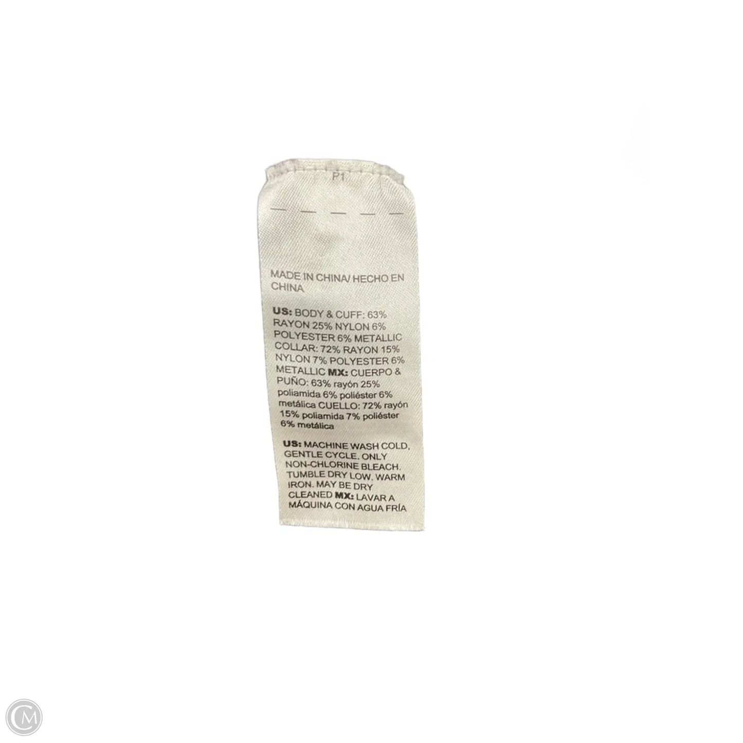 Top Long Sleeve By Chicos In Grey, Size: Xxl