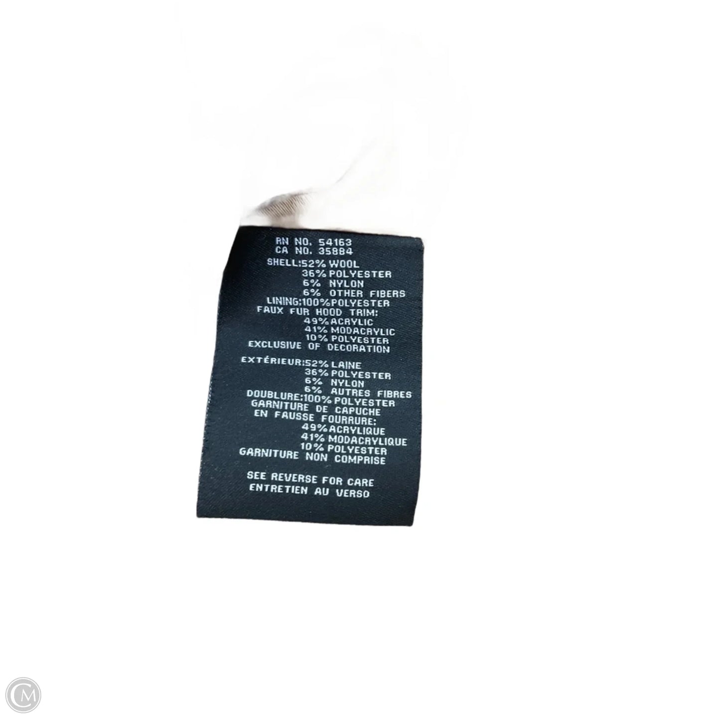 Coat Wool By Cole-haan In Brown, Size: S