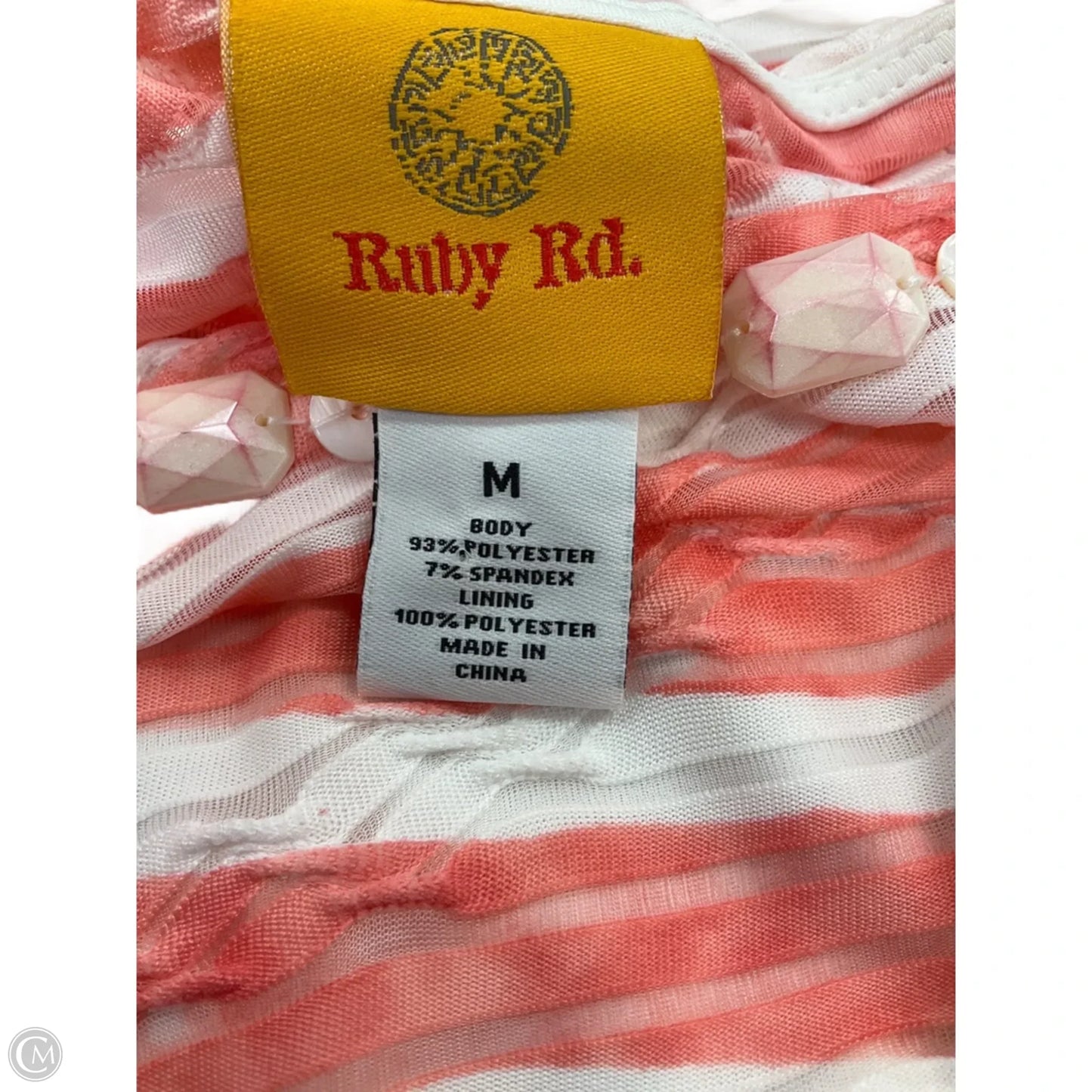 Top Long Sleeve By Ruby Rd In Pink & White, Size: M