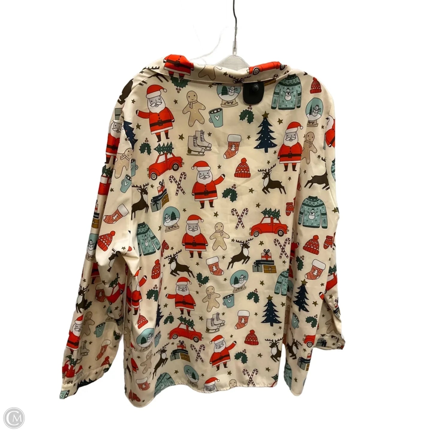 Blouse Long Sleeve By Shein In Cream, Size: 3x