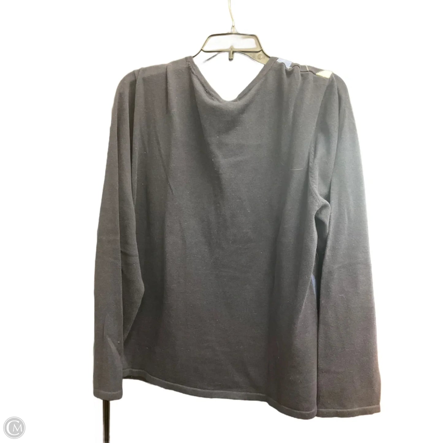 Top Long Sleeve By Karen Scott In Navy, Size: Xl