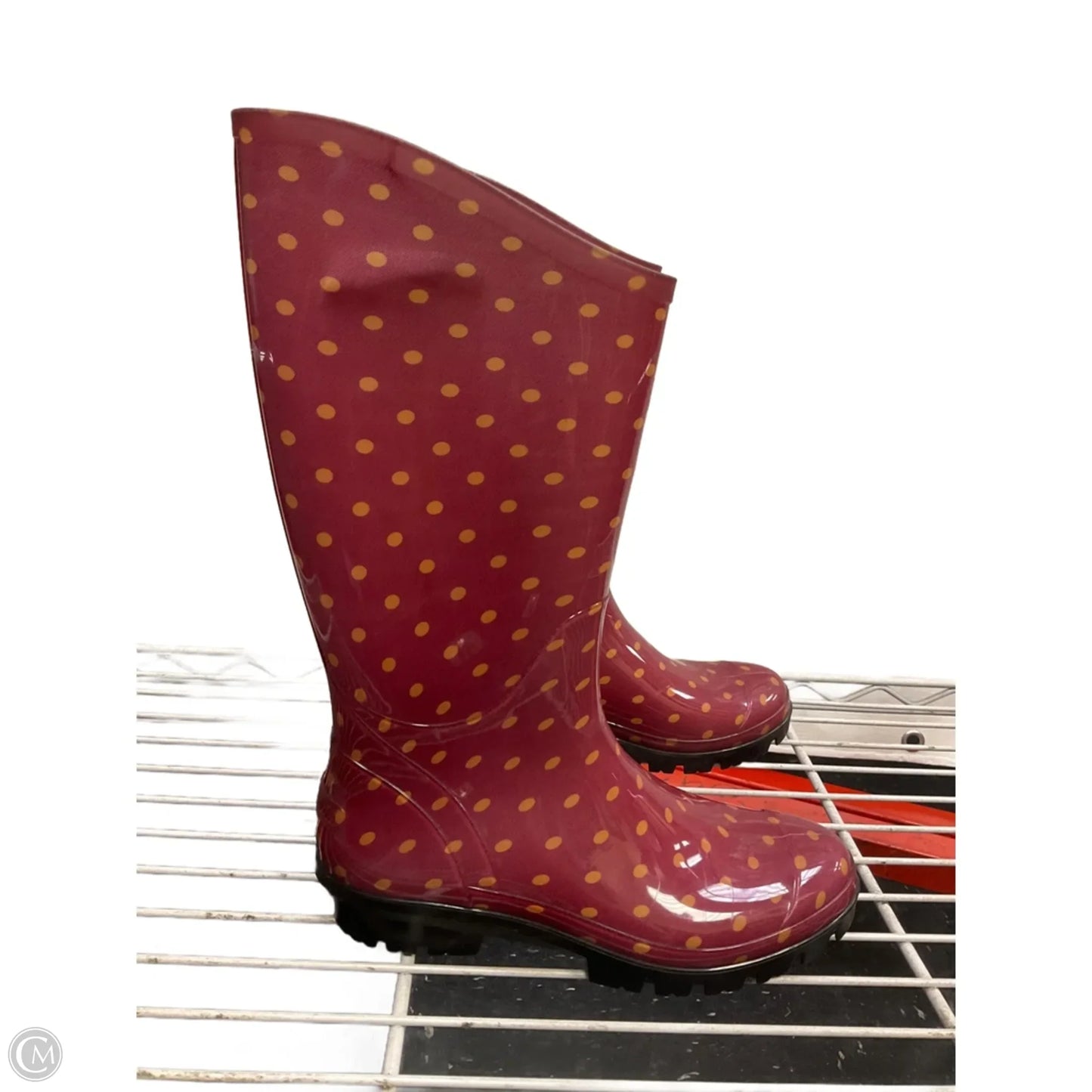 Boots Rain By Columbia In Polkadot Pattern, Size: 7