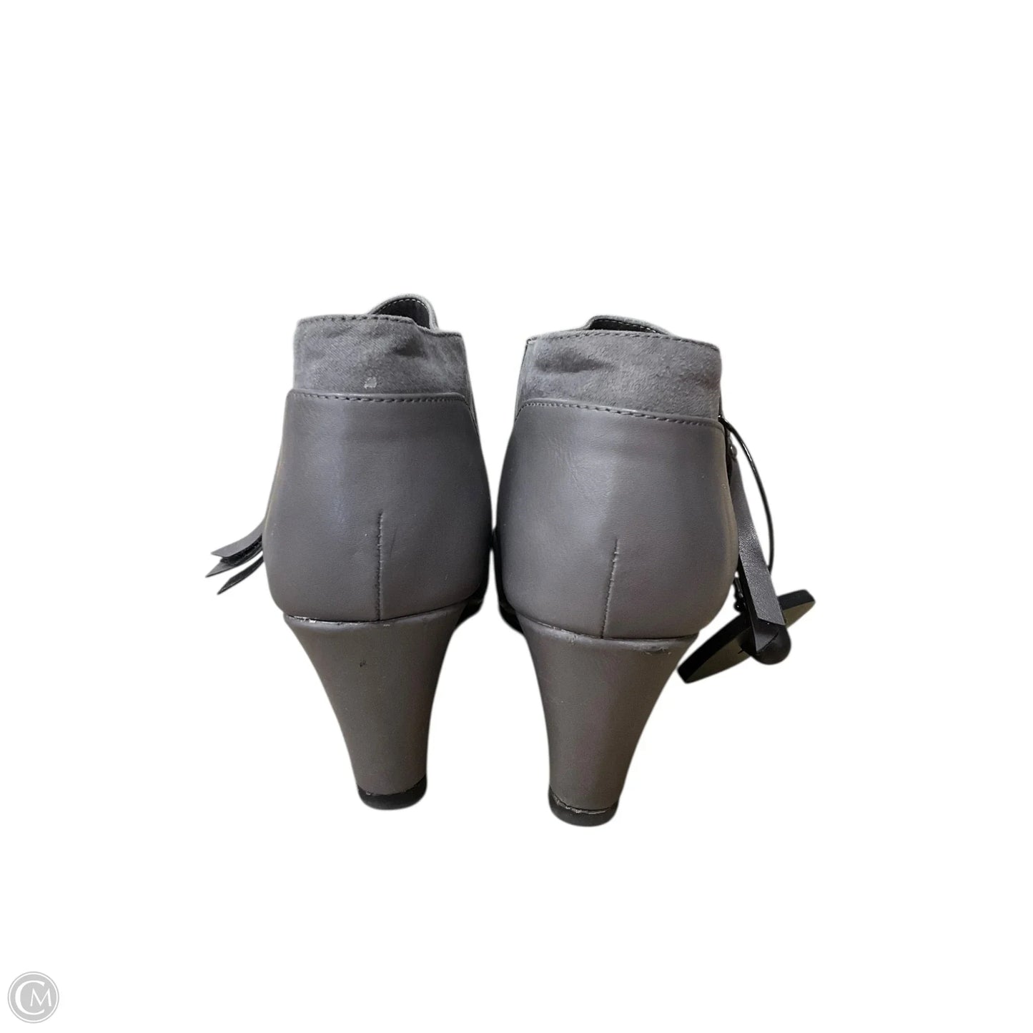 Boots Ankle Heels By Laundry In Grey, Size: 7.5