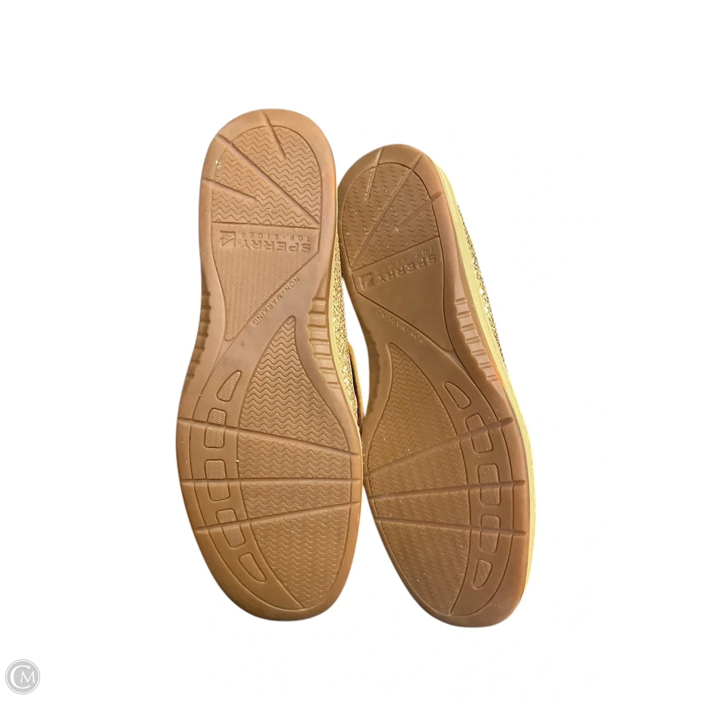 Shoes Flats By Sperry In Brown & Gold, Size: 9.5