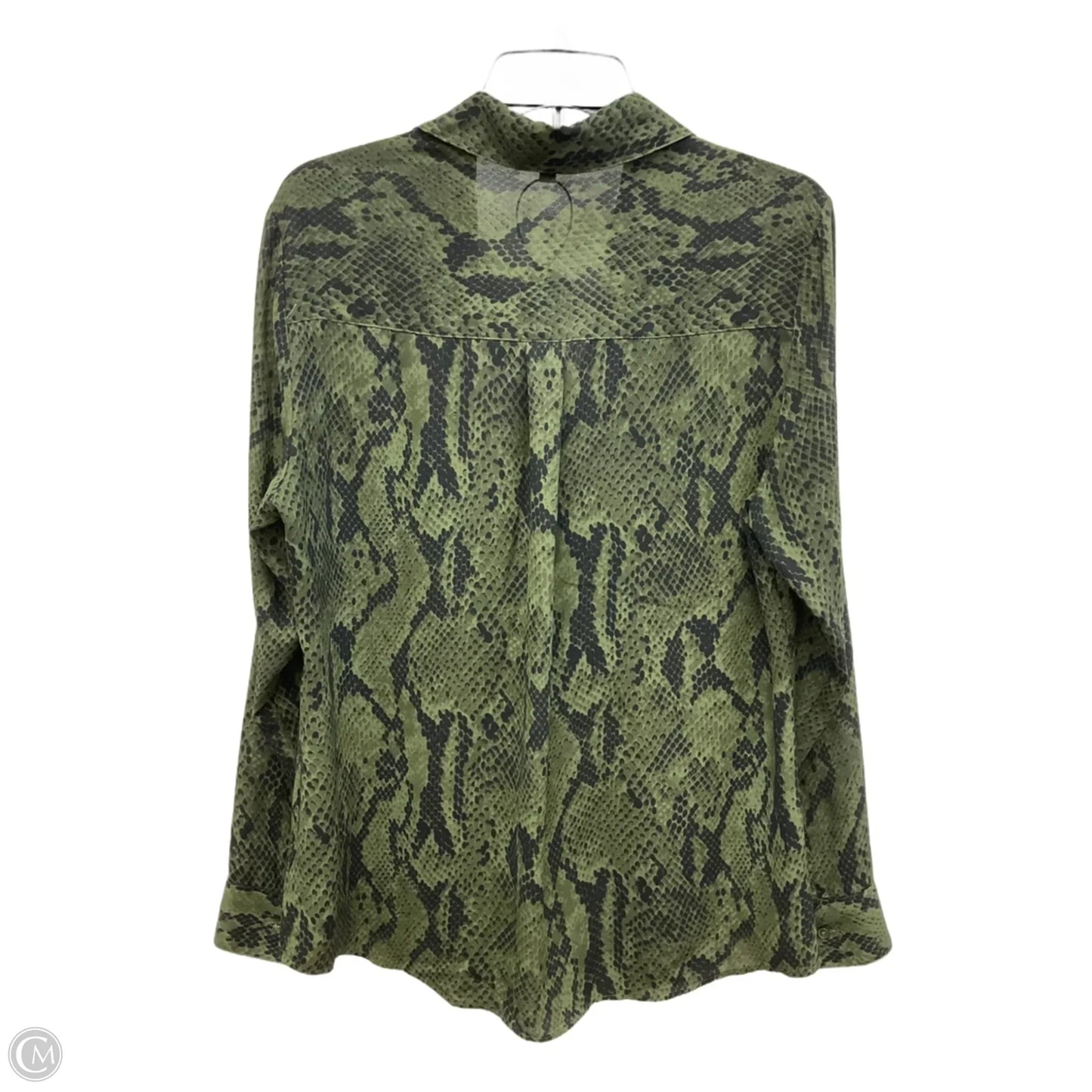 Blouse Long Sleeve By Express In Animal Print, Size: L