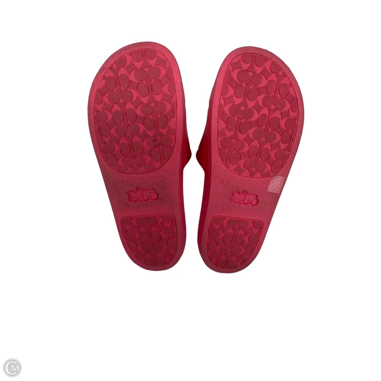 Sandals Designer By Coach In Pink, Size: 5